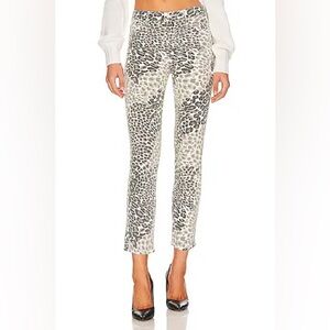 Mother Mid Rise Dazzler Ankle Jeans in Shadow Leopard Size 29